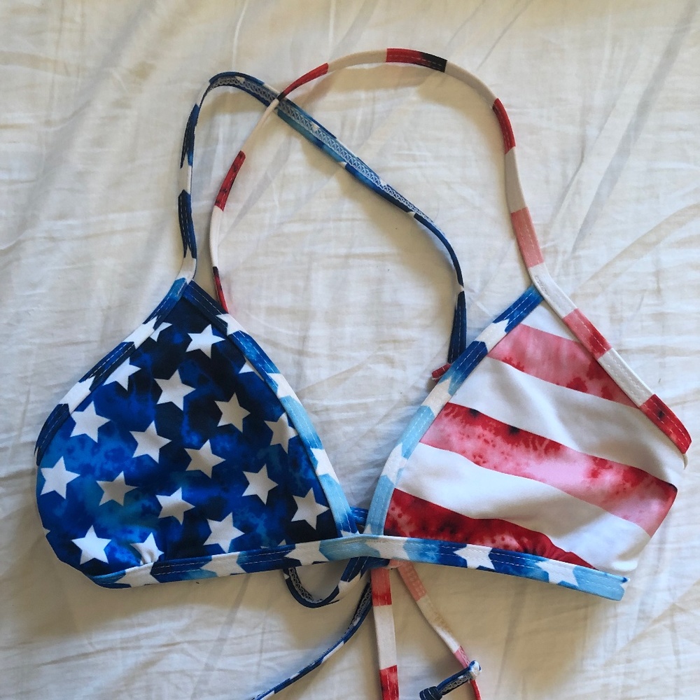 Jolyn Triangle Americana Bikini Top
